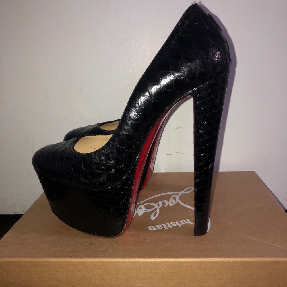 Christian Louboutin Platform Python Heels - image 3